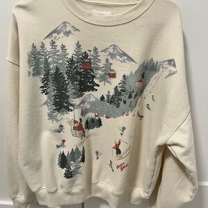 American Eagle Outfitters Apres Ski Relaxed Graphic Sweatshirt - Medium